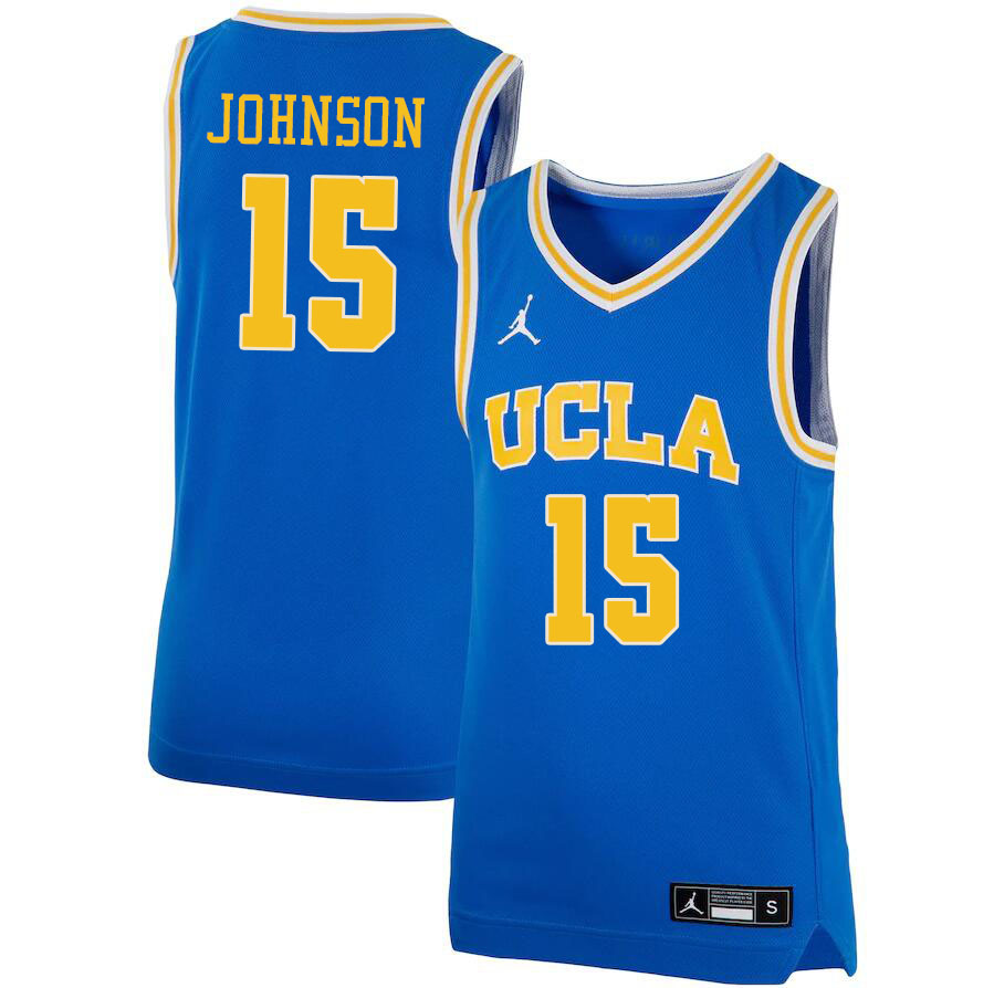 Jordan Brand Men #15 Myles Johnson UCLA Bruins College Jerseys Sale-Blue